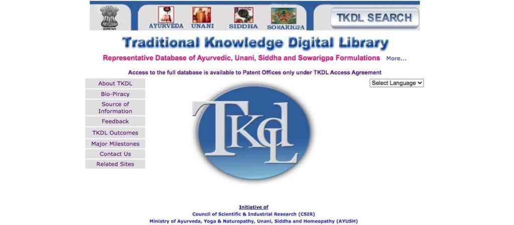 TKDL - Traditional Knowledge Digital Library