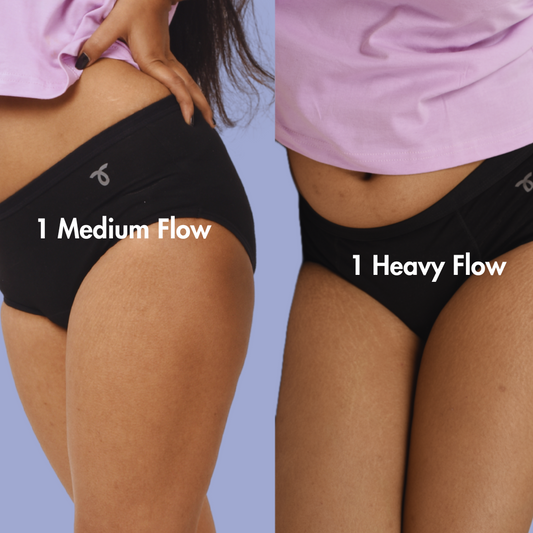 Naarica Reusable Period Panties Medium Flow Black on Amazon.in