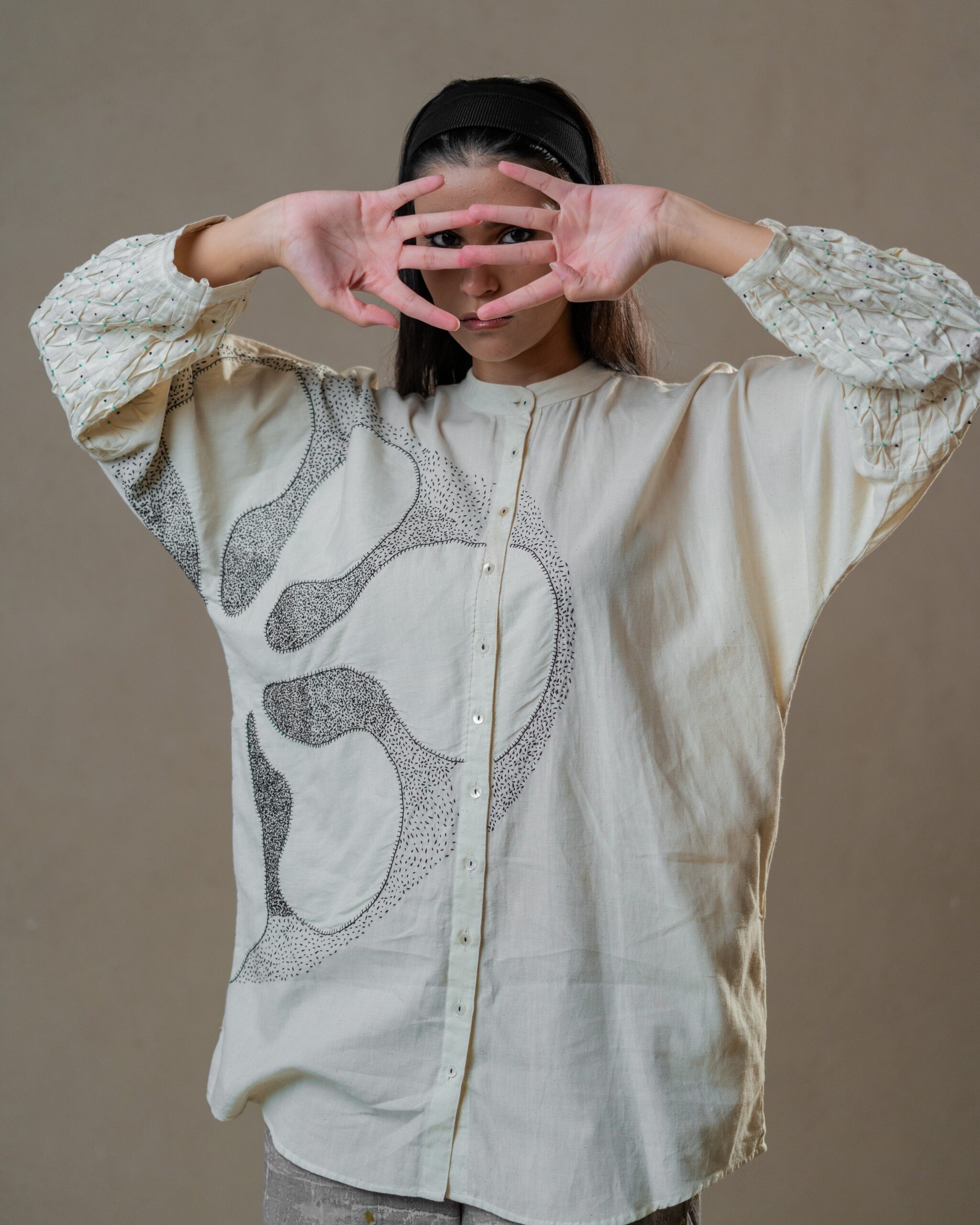 Adheera shibori dyed garment