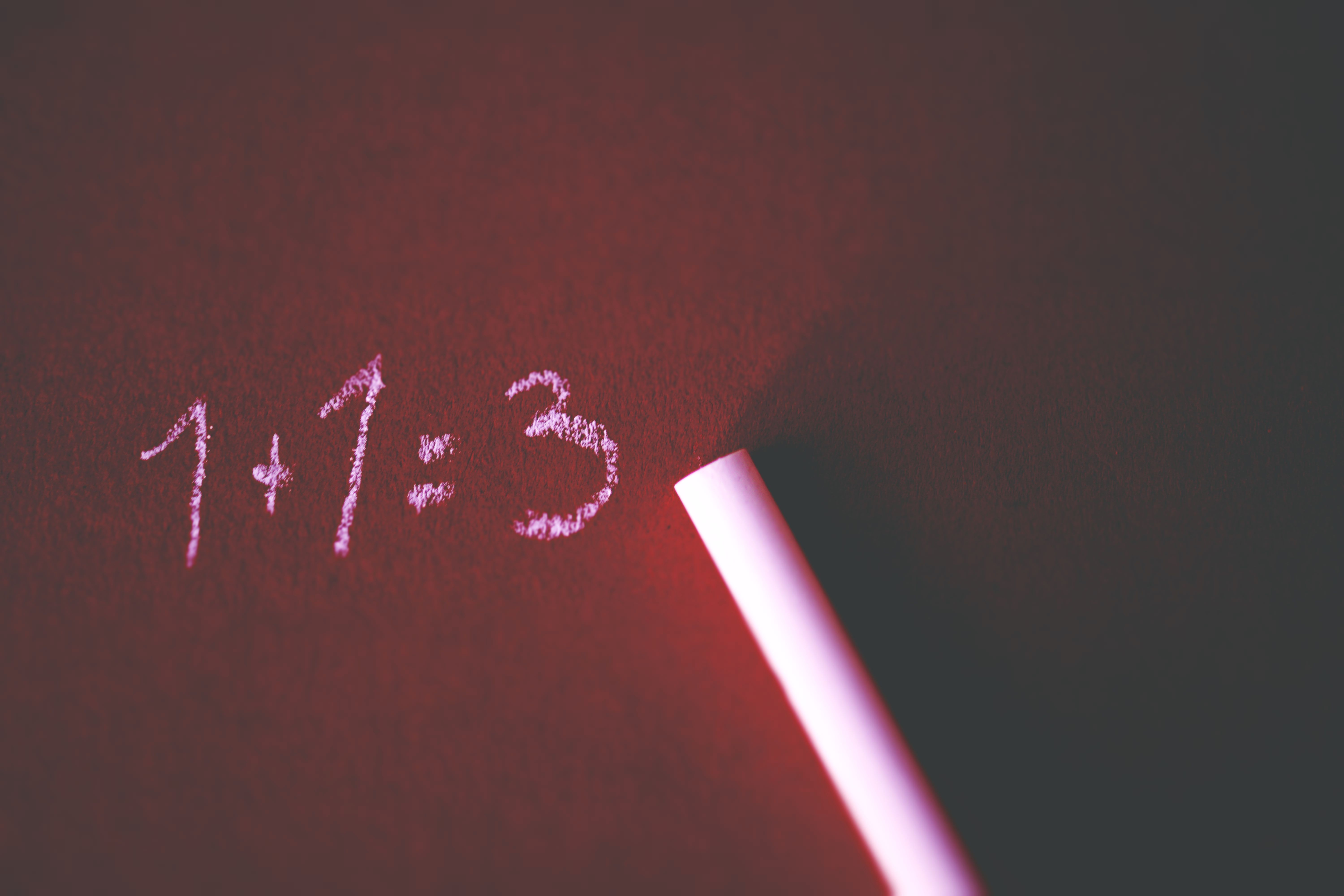 Chalkboard showing an incorrect sum, representing common carbon accounting mistakes businesses make
