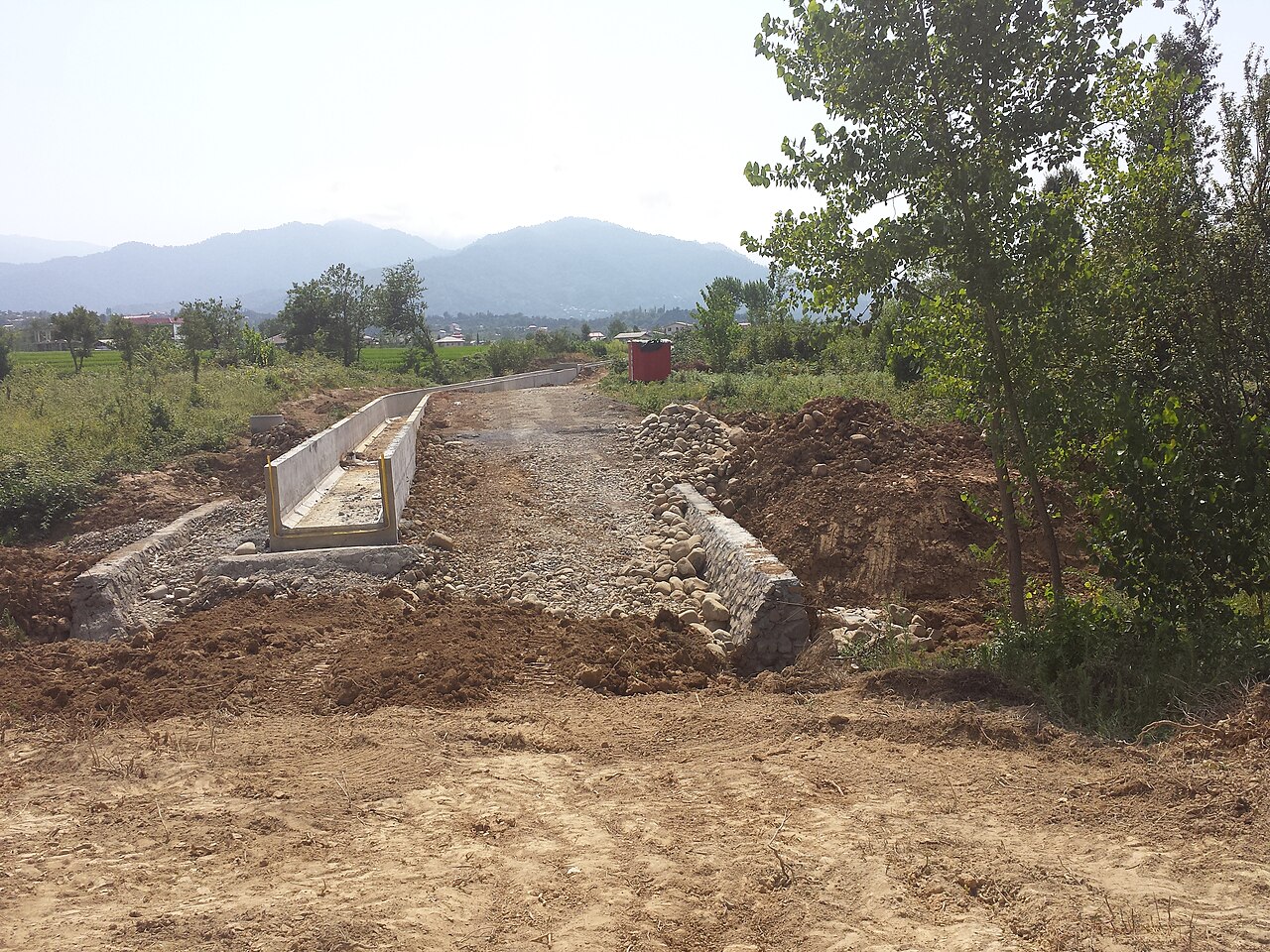 Water pipeline under construction, representing the 170+ kilometres of new water and sewer pipes planned for Chennai