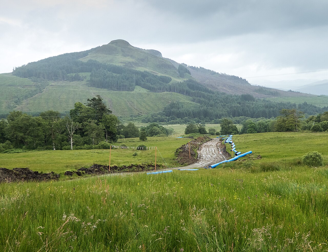 Water pipeline construction work, part of urban water security infrastructure upgrades