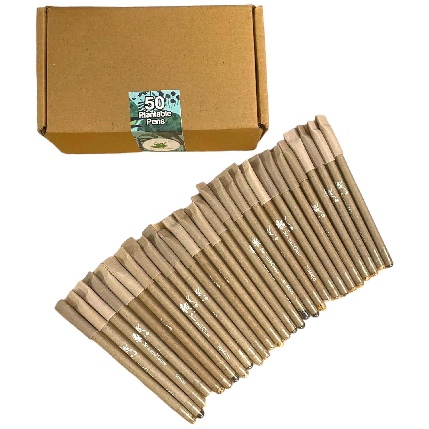 Sow and Grow box of 50 plantable seed paper pens