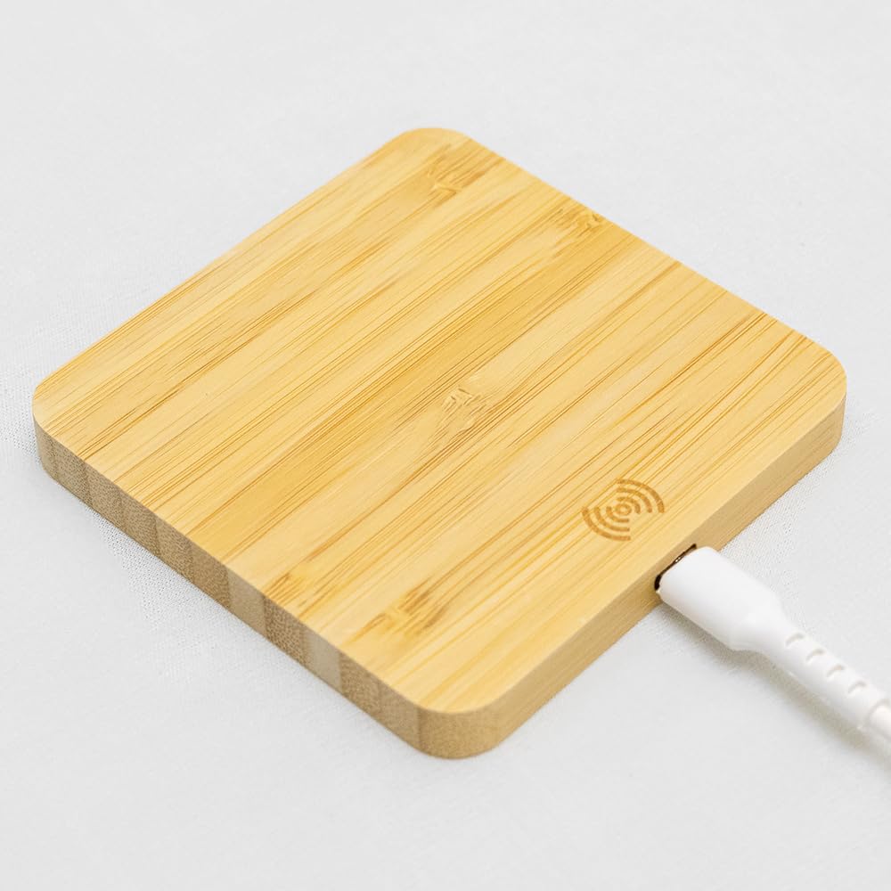 Wangari bamboo wireless charger with USB hub
