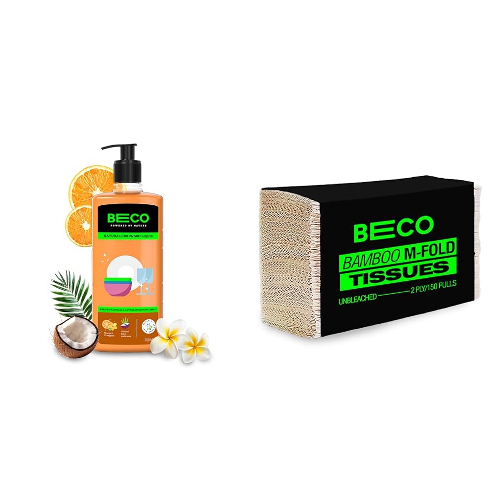 Beco natural dishwash liquid bottle with orange citrus fragrance