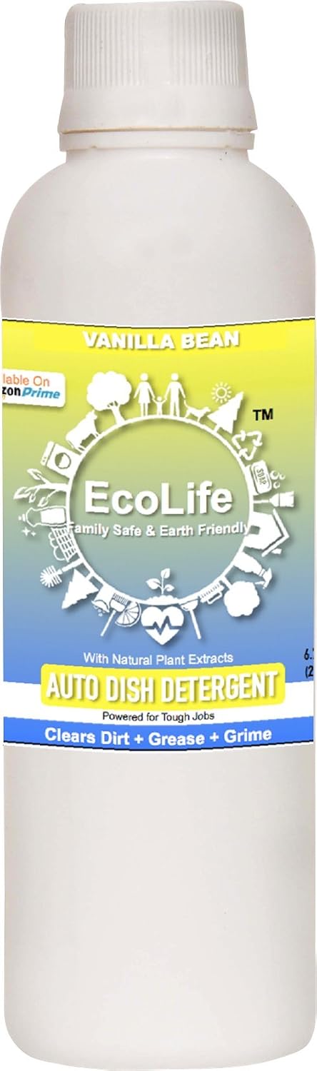 CERO Ecolife 100 percent natural dish washer detergent vanilla bean bottle