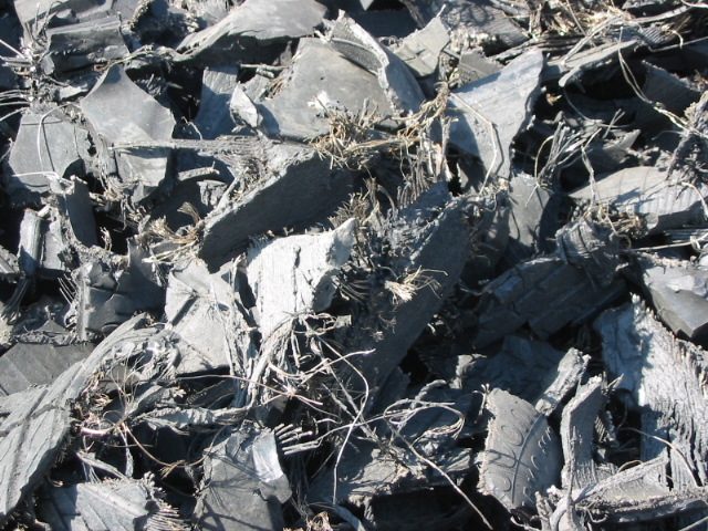 Granulated crumb rubber produced from recycled waste tyres