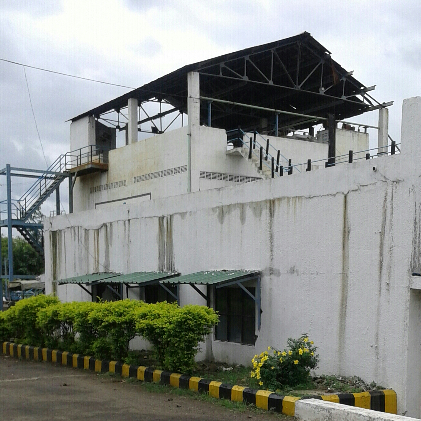 An effluent water treatment plant building at an industrial estate in India, similar to the common effluent treatment plants assessed under Namami Gange