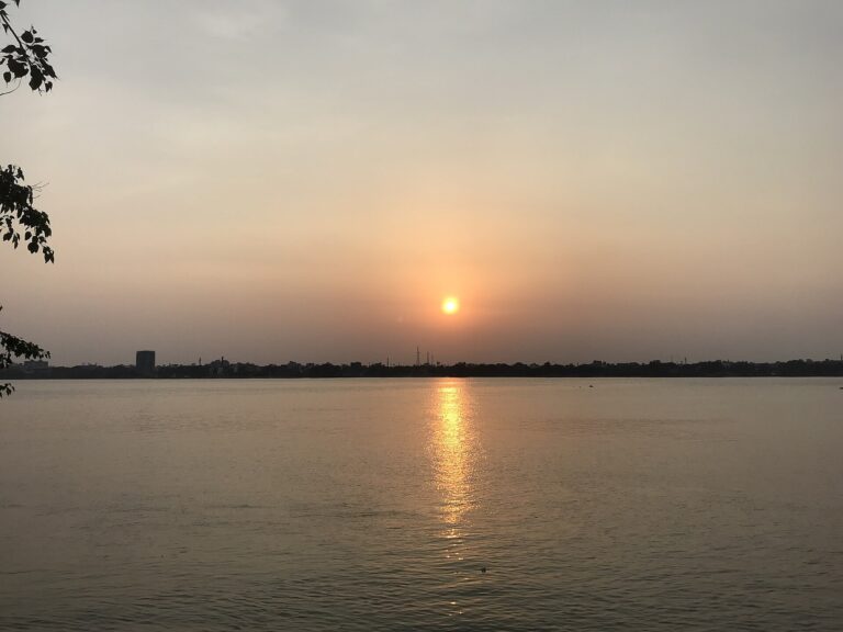 The Ganga river at sunset, where Namami Gange industrial pollution compliance work aims to cut effluent at the factory gate