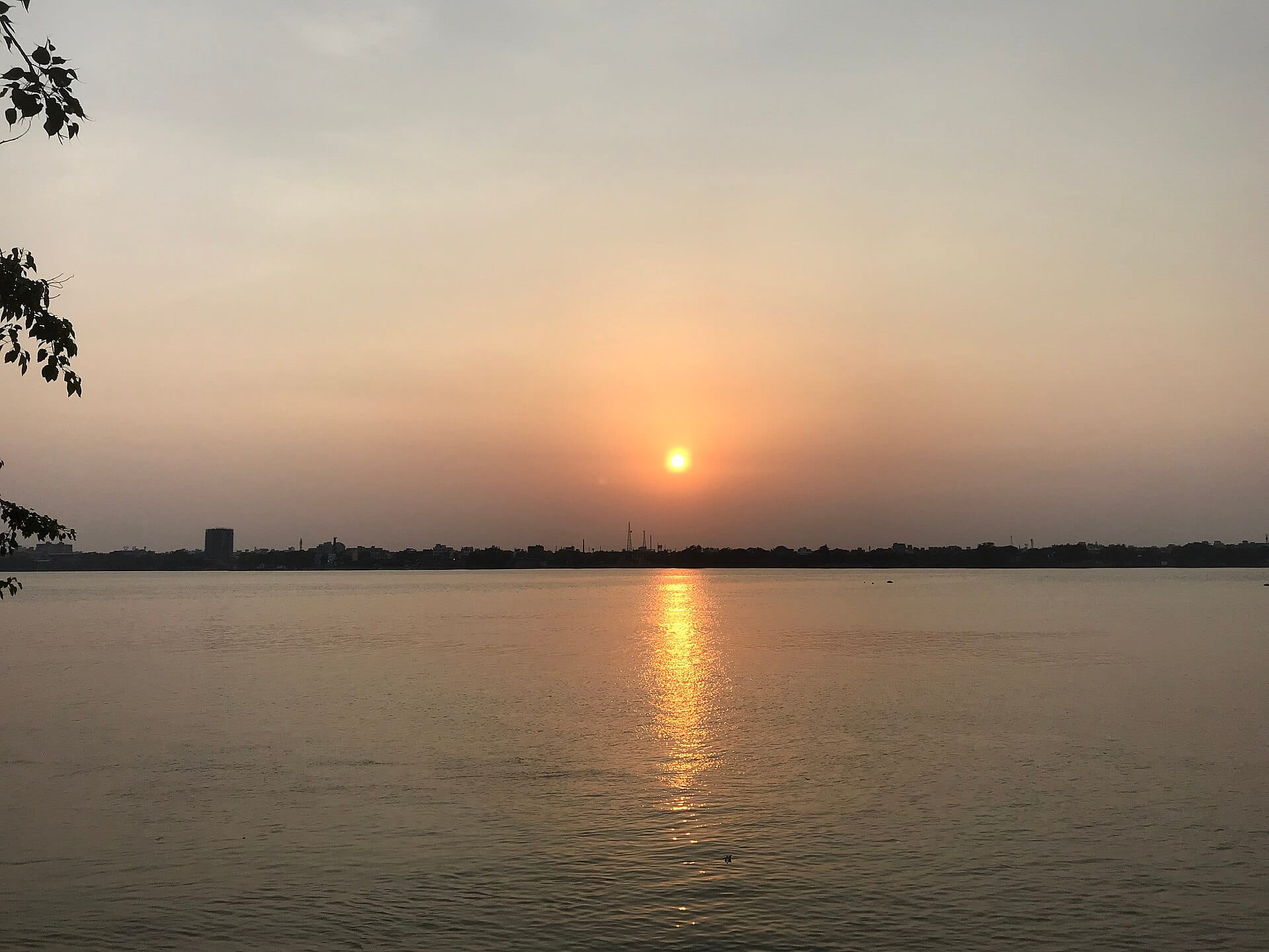 The Ganga river at sunset, where Namami Gange industrial pollution compliance work aims to cut effluent at the factory gate