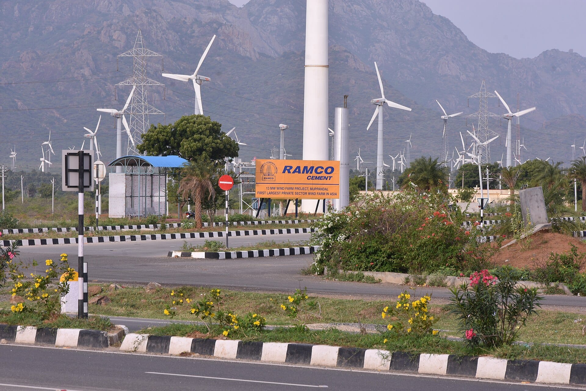 Muppandal wind farm in Tamil Nadu, a leading example of wind energy in India