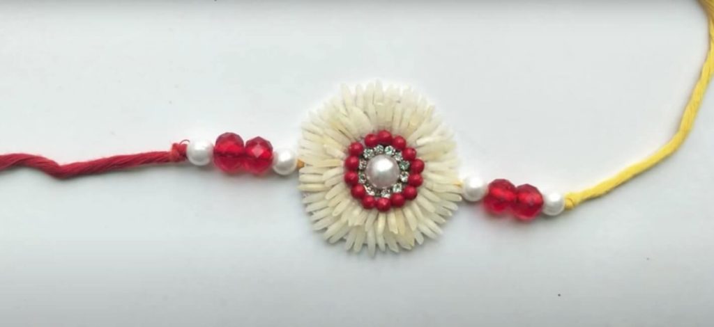 Learn how to make eco-friendly rice rakhi for rakshabandhan