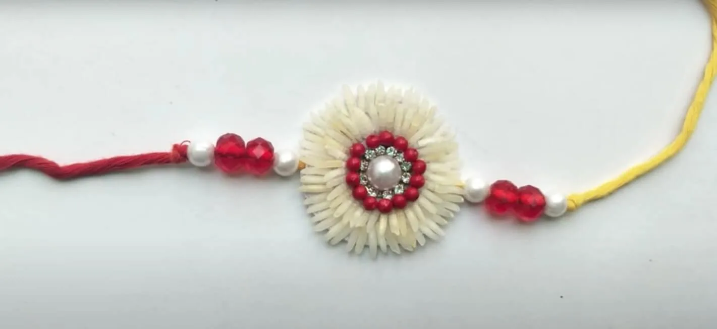 Learn how to make eco-friendly rice rakhi for rakshabandhan
